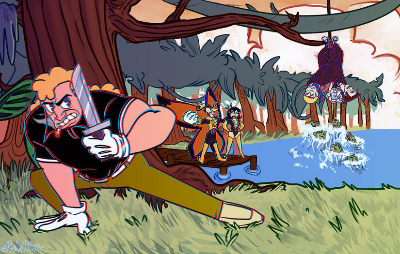 In the style of rubberhose!