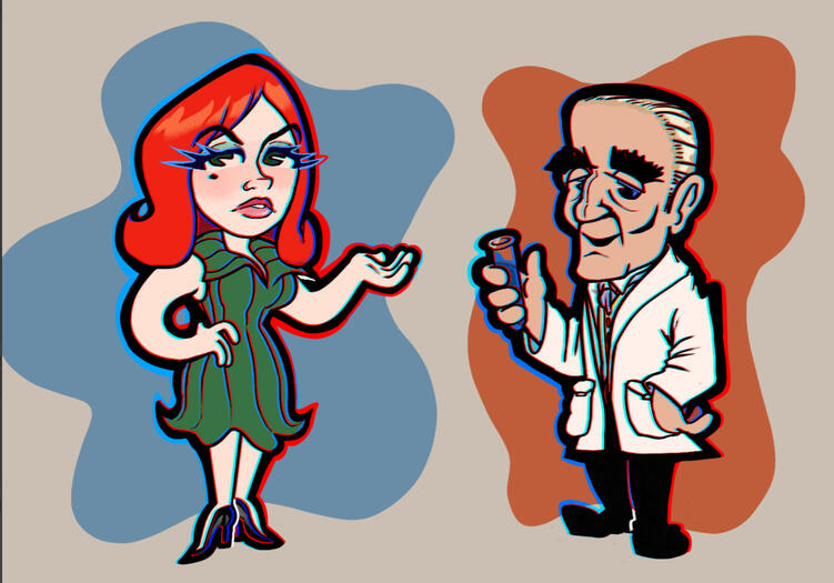 Francesca and Dr. Frankenstein from Mad Monster Party (1967)